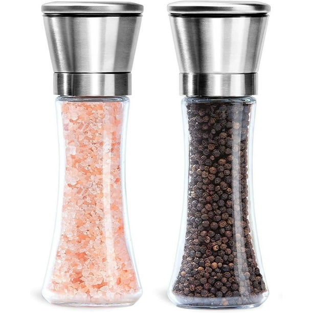 Stainless Steel Salt and Pepper Grinder of Premium Brushed Mill 5 Grade &U Stainless Steel Salt and Pepper Grinder of Premium Brushed Mill 5 Grade &U